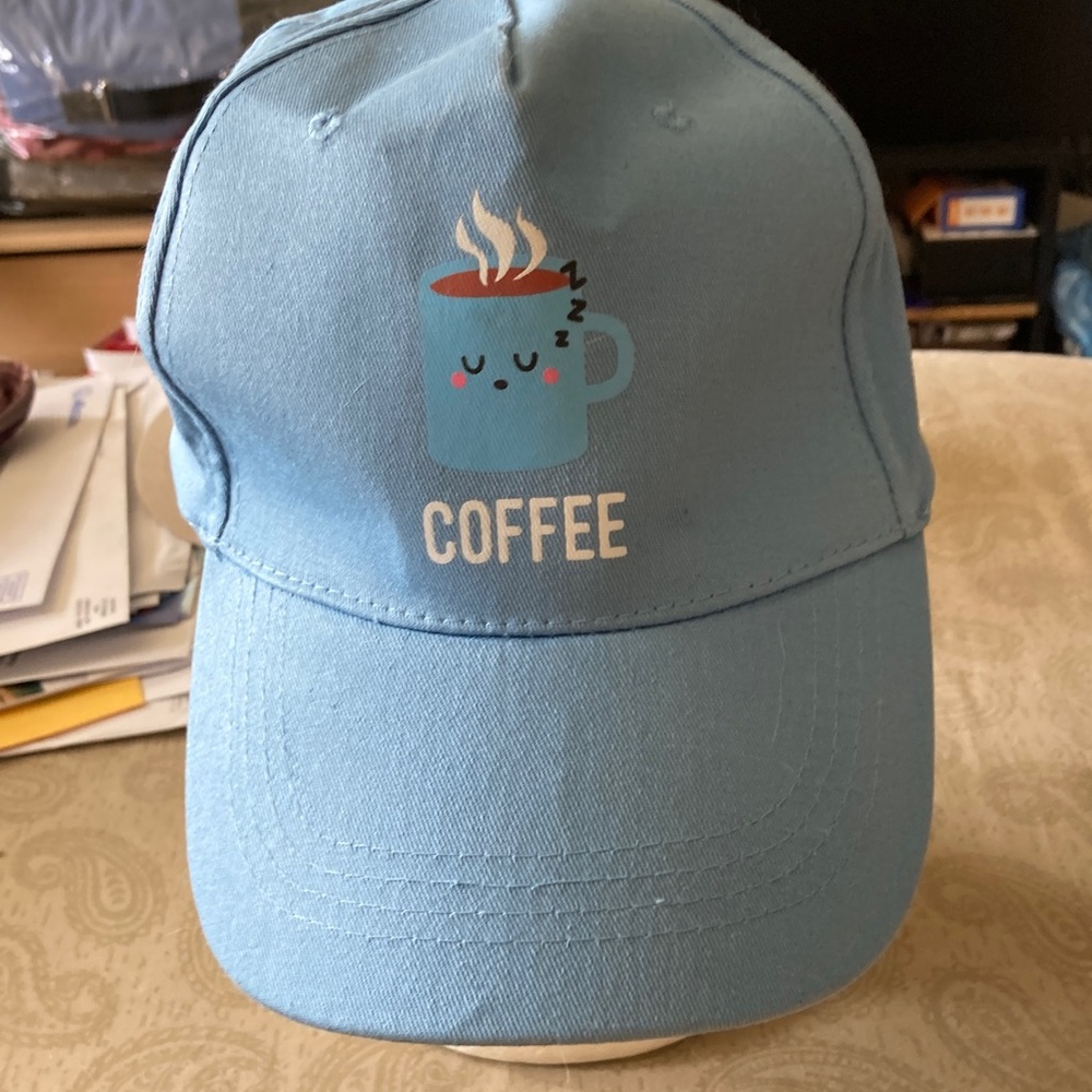Blue Coffee Graphic Cap - Picture 2 of 2